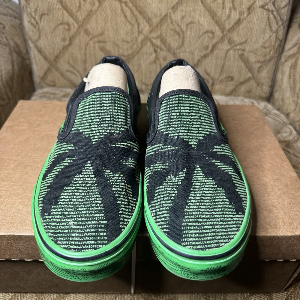 Vans Special Japanese Edition Digital Palm Classic Slip On Neon‎ Green Black
